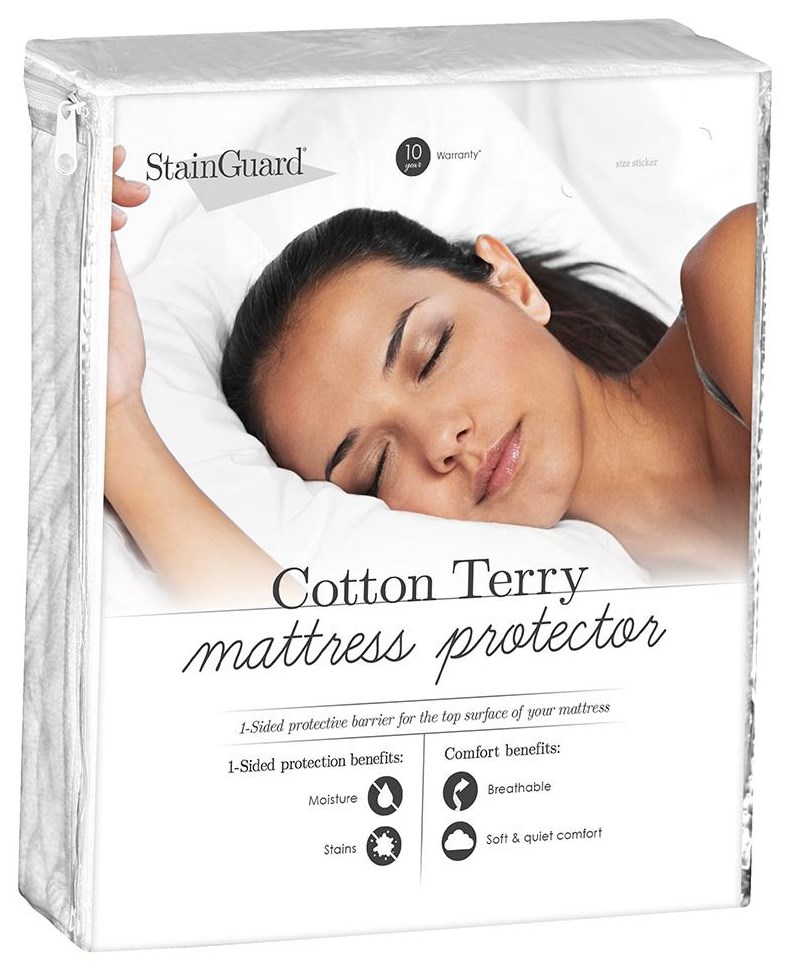 994901330 Twin Cotton Mattress Protector with StainGuard® Sadler's